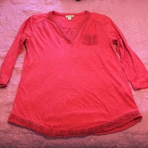 Lucky brand red orange top!